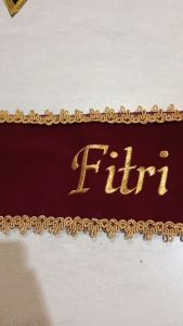 [ 1 HARI JADI ] Selempang Slempang Wisuda Bordir Custom Nama Bahan Bludru tebal Murah