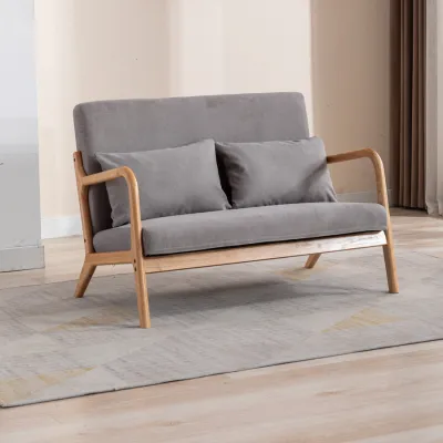 KIMDELIN Nordic Sofa Chair 1/2/3/4 People Seats Sofa Cover Beech Wooden Sofa with Foam for Living Room