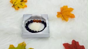 Vòng tam hợp quý thần dần ngọ tuất - chất liệu mắt hổ vàng nâu - size 8 10 12ly - mệnh thổ kim - có khai quang may mắn tài lộc - VÒNG TAM HỢP ANH VŨ