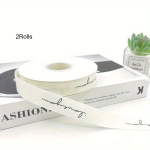 2 Rolls Herringbone Ribbon Suitable For DIY Crafts Baking And Sewing Crafts Home Decoration On Birthdays And Anniversaries
