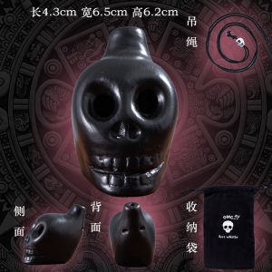 Aztec Novelty Death Whistle Devil Skeleton Head Prank Stress Relief Toy Ethnic Wind Instrument Ceramic Flute for Students