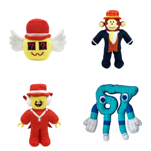 Kawaii Steal a Brainrot Jandel Plush Anime Jandel Giant Toriel No. 67 Blue Plush Toy Red Hat Black Monkey kids Christmas Gifts