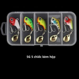 Bộ 5 Mồi Câu Jig Kim Loại VIB Mồi Câu Chậm Chìm Mồi Xoay Mồi Cứng Dành Cho Câu Cá Mùa Đông Cá Đuôi Dài Cá Vược Câu Biển & Nước Ngọt