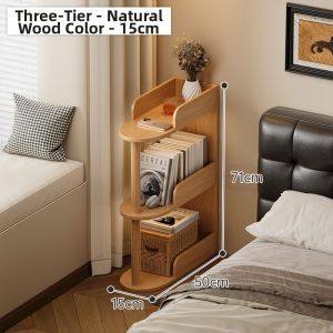 ZHUSHANXIA | Narrow 15cm Solid Wood Bedside Cabinet