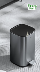 Thùng rác đạp chân inox ECOCO 10L thông minh nắp đóng chậm chống mùi chống bắn nước ngăn côn trùng thế hệ mới 25147