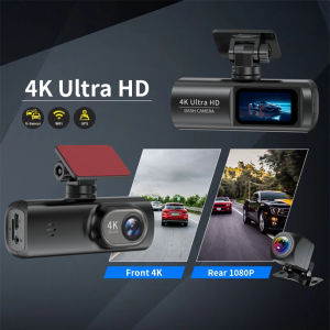 Dash Camera for Cars 4K Front and 1080P Rear Car Camera with Super Night Vision and 24-Hour Parking Monitor Parking Assistance Supports 256GB Max