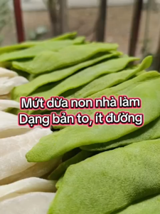 Mứt dừa non dẻo bản to nhà làm - Siêu thơm ngon mềm dẻo ít đường - Quà biếu tặng sang ăn là ghiền trẻ già đều mê 500g hút chân không