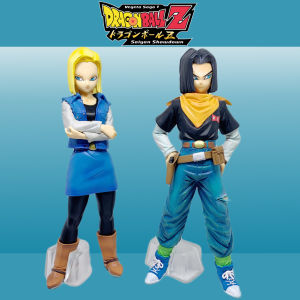 Bandai | 24CM Anime Dragon Ball Z Android 17 18 Figure Android 18 PVC Action Figures Collection Model Toys for Children Christmas Gifts