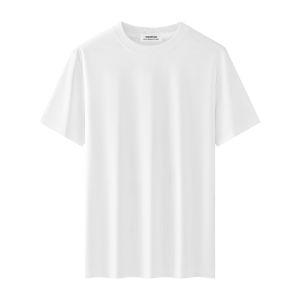 MiiOW | เสื้อยืดแขนสั้นผ้าไหมน้ำแข็งสำหรับผู้ชาย ระบายอากาศได้ดี แห้งเร็ว สีสันสดใส ทรงหลวม ทรงพอดีตัว ทรงพื้นฐาน