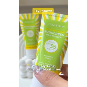 Azarine Calm My Acne Sunscreen Moisturiser SPF35 PA+++ 40 ml | Tabir Surya untuk Kulit Berjerawat