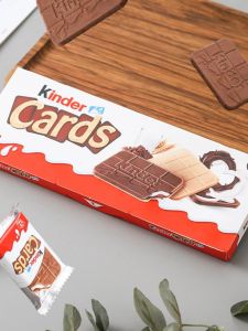 Kinder Milk Chocolate Wafer Biscuit Thin Crisp Birthday Gift Snacks Italian Origin 100g Boxed