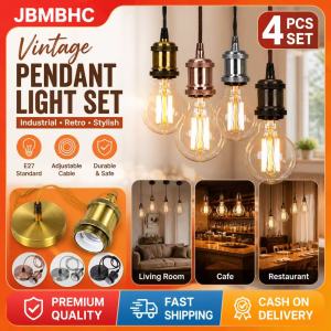 JBMBHC Vintage Edison Pendant Light E27 Lamp Holder Retro Suspension Wire Socket for Home Cafe Decor