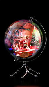 3D holographic fan globe / creative transparent globe / home decor/ photo & video creative display