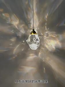 Modern K9 Clear Crystal Shaped Bedroom Dining Room Headboard Long Line Small Chandelier Atmosphere Brilliant Decorative Lamps