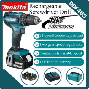 【Original facturer】Makita Drill 18V Brushless Impact Drill  Variable Speed Cordless Drill DDF485 Hammer Drill Screwdriver Drill Batteri Screwdriver (Malaysia Ready Stock)