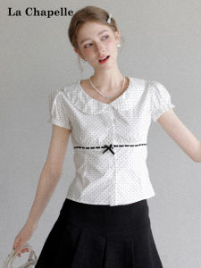 La Chapelle | Polka Dot Short Sleeve Fitted Shirt