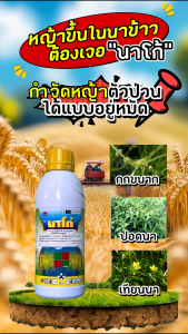 นาโก้ ขนาด 1 ลิตร 24 ดี-ไอโซบิวทิล + โพรพานิล40%+20% W/V EC กำจัดวัชพืชใบกว้าง ผักปอดนา และตระกูลกก หนวดปลาดุก