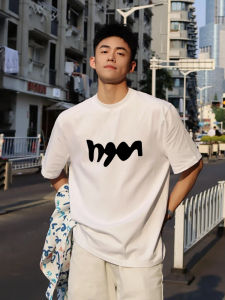 เสื้อยืดคอกลมแขนสั้นผ้าฝ้ายแท้สไตล์ญี่ปุ่นสำหรับผู้ชาย แฟชั่นฤดูร้อน เสื้อเชิ้ตแขนยาวห้าส่วนสำหรับคู่รัก