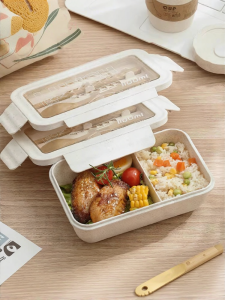 XIAOCHUSHU | Japanese Style Microwave Safe Segmented Office Meal Prep Lunch Box