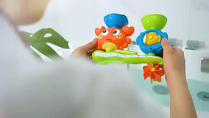 CuddleCove Baby Bath Toy Water Shower Spray Toys Rotate Crab Water Wheel Swimming Toys Mainan Mandi Bayi