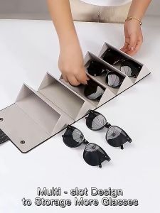 5 Slots Glasses Storage Box Organizer Folding Glasses Organizer Portable Sunglasses Case Eyeglasses Holder