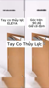Tay co thủy lực đóng cửa tự động – điểm dừng 90 độ điều chỉnh tốc độ và lực khép cửa