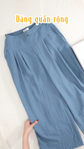 Quần thiết kế đơn giản dễ phối với chất liệu Linen cao cấp thoáng mát QD4L1049 Thương hiệu Thiều Hoa