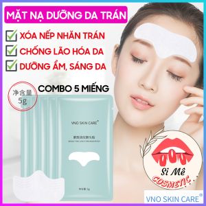 [XÓA NẾP NHĂN] COMBO 5 Miếng Mặt Nạ Dưỡng Da Vùng Trán VNO Chiết Xuất Nha Đam Rau Sam Collagen Thủy Phân - Giúp Xóa Nếp Nhăn Chống Lão Hóa Da Dưỡng Ẩm Sáng Da