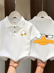 Cotton Duck Print Polo T-Shirt
