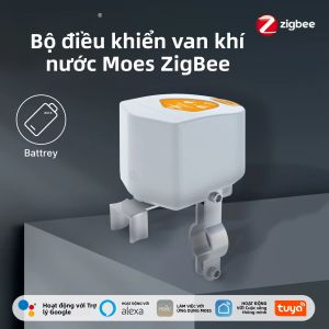 Bộ Điều Khiển Van Thông Minh MOES Tuya ZigBee Tiêu Thụ Điện Năng Thấp Tự Động Điều Khiển Bằng Giọng Nói Tương Thích Với Alexa Google Home Cho Khí Gas