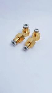 Nối Nhanh Ren Trong PCF Ren Trong Cắm Ống STNC Ống 4 6 8 10 12 16 - Màu Trắng