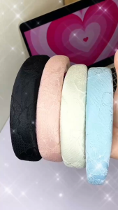 [B008] Bờm tóc/Băng đô trơn hoa văn nổi – phong cách Hàn Quốc