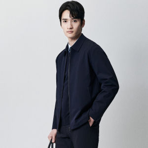 Business Casual Pure Color Mens Jacket