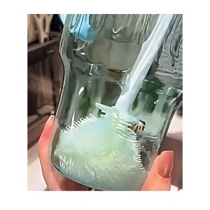 Cọ Rửa Bình Sữa Rửa Bình Nước Rửa Cốc Silicon Lông Mềm Gập 90 Độ Cán Dài Đa Năng Tiện Lợi -LUMBL