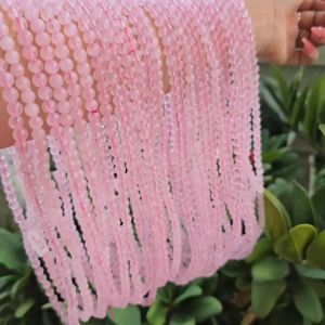 Chuỗi quấn 3v Thạch Anh Hồng Madagasca trong hồng phấn chuẩn thiên nhiên cho mệnh Hỏa và Thổ - Phong Thủy TUDO