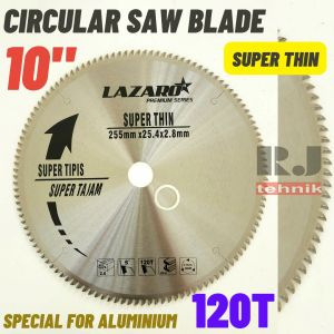 Mata Pisau Potong Gergaji Aluminium 10 inch Mata 120 T Circular Mitter Saw Blade Super Thin Tajam