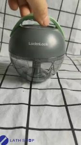 Dụng Cụ Băm/Xay Hành Tỏi Rau Củ Mini Lock&Lock CKS327- Lưỡi Dao Bằng Thép Không Gỉ Có Tay Xách - Dung Tích 170ml