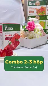 [MUA 2 TẶNG 1] Combo Trà Hòa Tan Futra 2-3 Hộp (12 Gói/Hộp) Đào Cam Sả Tắc Mật Ong Vải Dâu Gừng Đào - Trà Trái Cây