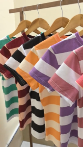 PALETTES Tshirt for Women Ladies T-Shirts Tops Striped Shirt Tee #7222