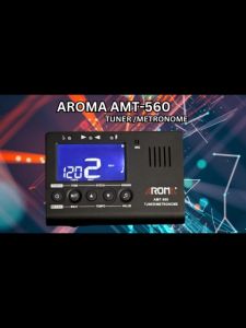 ☆TUNER & METRONOME☆ CHINESE VERSION AROMA CHROMATIC TUNER & METRONOME AMT-560 + BUILD-IN MIC WITH PICKUP
