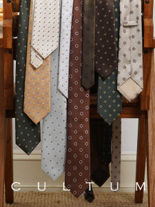 Cultum Vintage Floral 8cm Full Lining Tie Mens Casual Business Arrow Yarn-Dyed Business Suit Tailored Suit Formal Wear Tie