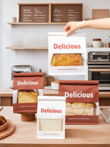 Delicious Toast Bread Baking Packaging Bag Self-Sealing Biscuit Rice Cake Snowflake Snack Kitchen Cooking Utensils Baking Tools