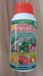 Chai 500ml EMINA-D VUA VI SINH- Chuyên dùng phòng trừ nấm bệnh cho cây/ Tăng chất lượng nông sản Duy trì hệ sinh thái