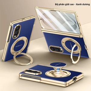 Ốp Điện Thoại Samsung Galaxy Z Fold 8 Ultra Bằng Da PU Cao Cấp Thân Thiện Với Da Tích Hợp Giá Đỡ Từ Tính Kim Loại Và Dây Đeo Tay Bảo Vệ 2 Trong 1