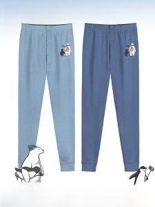 FuniBaoluo | Mens Thermal Fleece Lined Thickened Antibacterial Cotton Wool Pants Autumn Winter Base Layer Long Trousers Warm Youth Trousers