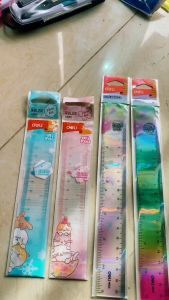 Thước thẳng dẻo màu lẫn DELI H651-H653-H655 thước thẳng 20cm thước dẻo 30cm màu ngẫu nhiên