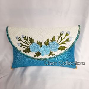 DOMPET CLUTCH WANITA DOMPET BUNGA SULAM GLITER DOMPET ANYAMAN CLUTCHES