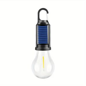Solar Camping Light Rechargeable LED Lantern Bulbs Filament Tent Lights 3 Modes Waterproof Emergency Lamp for Hiking Fishing