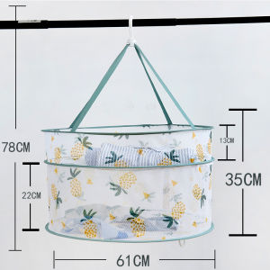 Laundry Basket Drying Clothes Net Hanging Network Tile Cashmere Sweater Sweater Dedicated Drying Rack Socks Airing Gadget Drying Double Layer