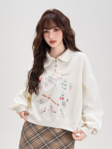 SHANGWEILUO | Áo Hoodie In Họa Tiết Phong Cách Đường Phố Thời Trang Quá Kích